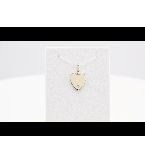 88006 Pendant Set 14K Rose Custom Message Natural Diamond Round 1.7 Mm I1, G-H 0.02 Ct Polished .02 Ct Natural Diamond Heart Charm Pendant