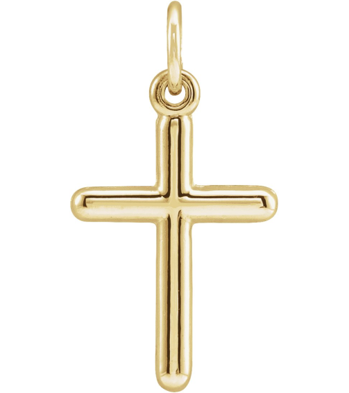 R41148 Pendant 14K Yellow 20 X 10.4 Mm Polished Cross Pendant