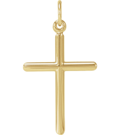 R41148 Pendant 14K Yellow 22.9 X 12.5 Mm Polished Cross Pendant