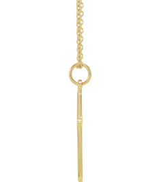 R41148 Necklace 14K Yellow 22.9 X 12.5 Mm Polished Cross Necklace