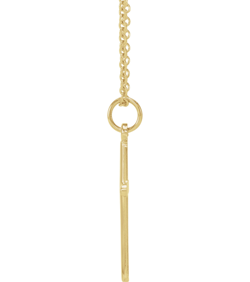 R41148 Necklace 14K Yellow 22.9 X 12.5 Mm Polished Cross Necklace