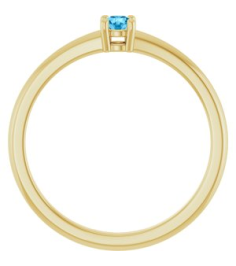 72314 Ring Set 14K Yellow Natural Swiss Blue Topaz Round 3 Mm Polished Natural Swiss Blue Topaz Ring