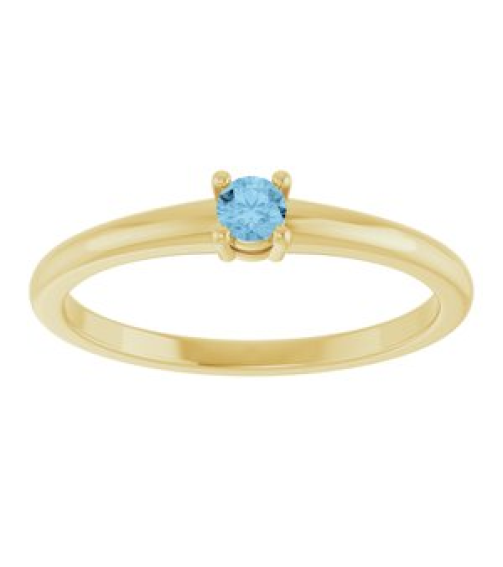 72314 Ring Set 14K Yellow Natural Sky Blue Topaz Round 3 Mm Polished Natural Sky Blue Topaz Ring