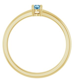 72314 Ring Set 14K Yellow Natural Sky Blue Topaz Round 3 Mm Polished Natural Sky Blue Topaz Ring