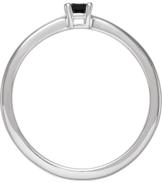 72314 Ring Set Platinum Natural Black Onyx Round 3 Mm Polished Natural Onyx Ring