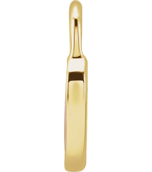 688833 Pendant 14K Yellow Red Enamel 11.57 X 8.7 Mm Polished Red Enamel Heart Pendant