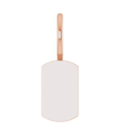 88023 Pendant 14K Rose 17.63 X 6 Mm Polished Mini Engravable Dog Tag Pendant
