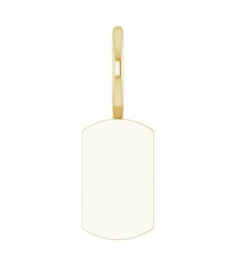 88023 Pendant 14K Yellow 17.63 X 6 Mm Polished Mini Engravable Dog Tag Pendant