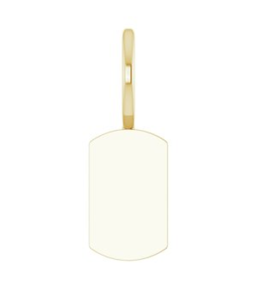 88023 Pendant 14K Yellow 17.63 X 6 Mm Polished Mini Engravable Dog Tag Pendant