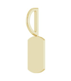 88023 Pendant 14K Yellow 17.63 X 6 Mm Polished Mini Engravable Dog Tag Pendant