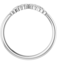 R50001 Ring Sterling Silver Polished Stackable Angel Wings Ring