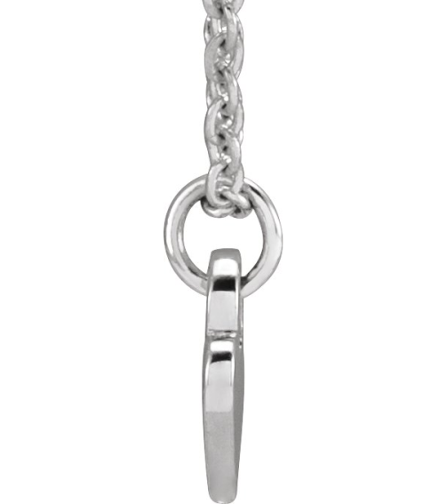 88092 Necklace Sterling Silver 7.87 X 4.89 Mm 16-18 In Polished Heart Necklace