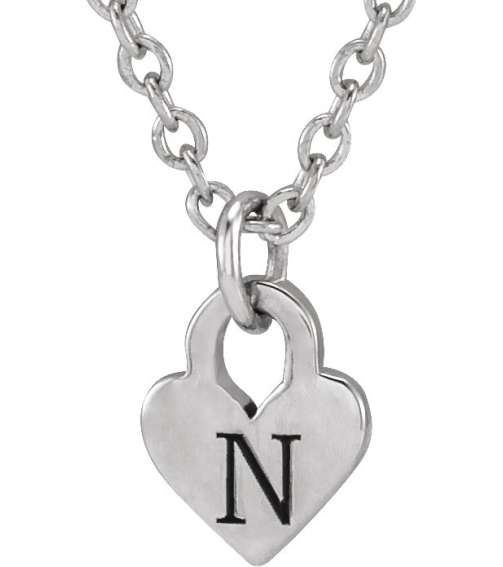 88092 Necklace Sterling Silver 7.87 X 4.89 Mm 16-18 In Polished Heart Necklace