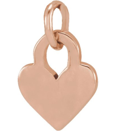 88092 Pendant 14K Rose 7.87 X 4.89 Mm Polished Heart Pendant
