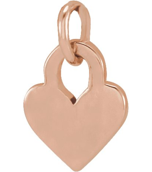 88092 Pendant 14K Rose 7.87 X 4.89 Mm Polished Heart Pendant