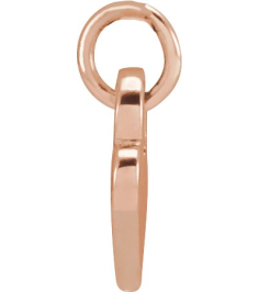 88092 Pendant 14K Rose 7.87 X 4.89 Mm Polished Heart Pendant