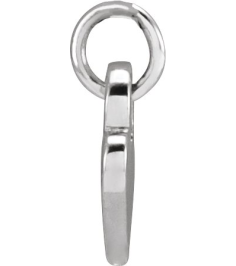 88092 Pendant 14K White 7.87 X 4.89 Mm Polished Heart Pendant