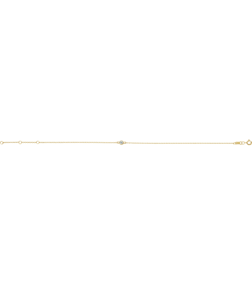 Brc808 Bracelet 14K Yellow Set 1-Stone Natural Diamond Round 3 Mm 8.7 X 4.8 Mm 6 12-7 12 In I1, G-H Polished 110 Ct Natural Diamond Bezel-Set Solitaire Bracelet