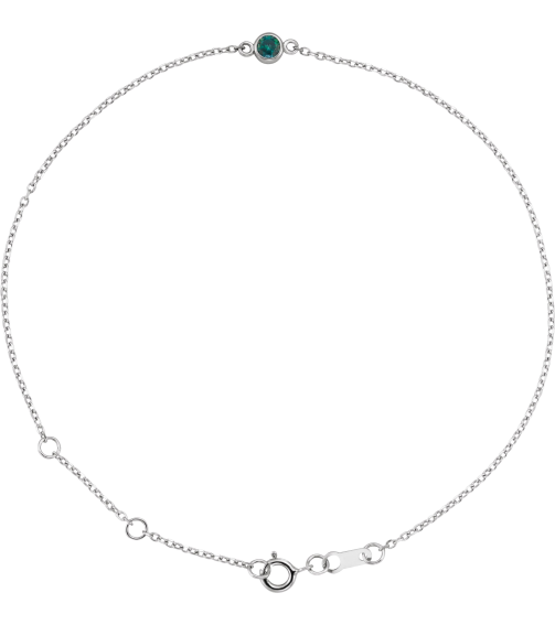 Brc808 Bracelet Platinum Set 1-Stone Lab-Grown Alexandrite Round 3 Mm 8.7 X 4.8 Mm 6 12-7 12 In Polished Lab-Grown Alexandrite Bezel-Set Solitaire Bracelet