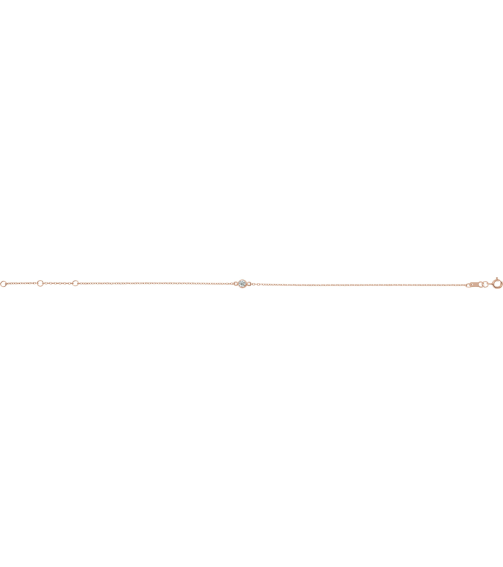 Brc808 Bracelet 14K Rose Set 1-Stone Natural Diamond Round 3 Mm 8.7 X 4.8 Mm 6 12-7 12 In I1, G-H Polished 110 Ct Natural Diamond Bezel-Set Solitaire Bracelet