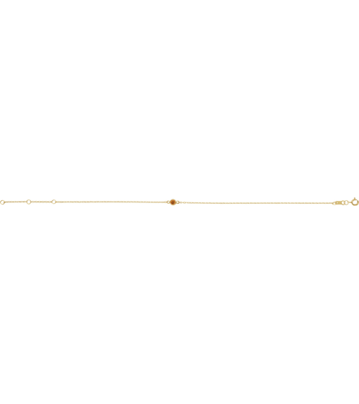 Brc808 Bracelet 14K Yellow Set 1-Stone Natural Citrine Round 3 Mm 8.7 X 4.8 Mm 6 12-7 12 In Polished Citrine Bezel-Set Solitaire Bracelet