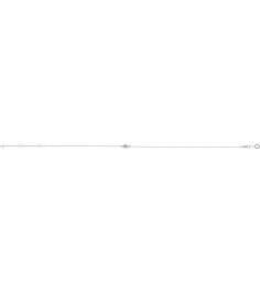 Brc808 Bracelet 14K White Set 1-Stone Natural White Sapphire Round 3 Mm 8.7 X 4.8 Mm 6 12-7 12 In Polished Natural White Sapphire Bezel-Set Solitaire Bracelet