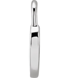 688833 Pendant Sterling Silver White Enamel 11.57 X 8.7 Mm Polished White Enamel Heart Pendant