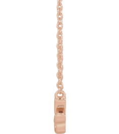 88061 Necklace 14K Rose 27.37 X 7.63 Mm 18 In Polished Lowercase Script Granny Necklace