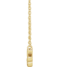 88061 Necklace 14K Yellow 27.37 X 7.63 Mm 18 In Polished Lowercase Script Granny Necklace