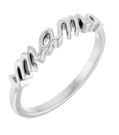 57739 Ring Sterling Silver Polished Mama Ring