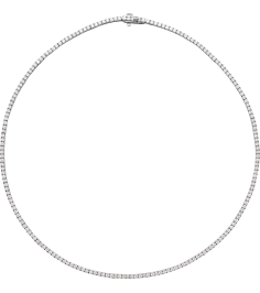 688853 Necklace Set 14K White Round Lab-Grown Diamond 2Mm 5 78 Ctw Si1-Si2, G-H 16 In Polished 5 78 Ctw Lab-Grown Diamond Line Necklace