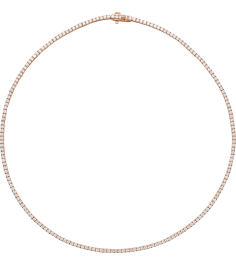 688853 Necklace Set 14K Rose Round Lab-Grown Diamond 2Mm 5 78 Ctw Si1-Si2, G-H 16 In Polished 5 78 Ctw Lab-Grown Diamond Line Necklace