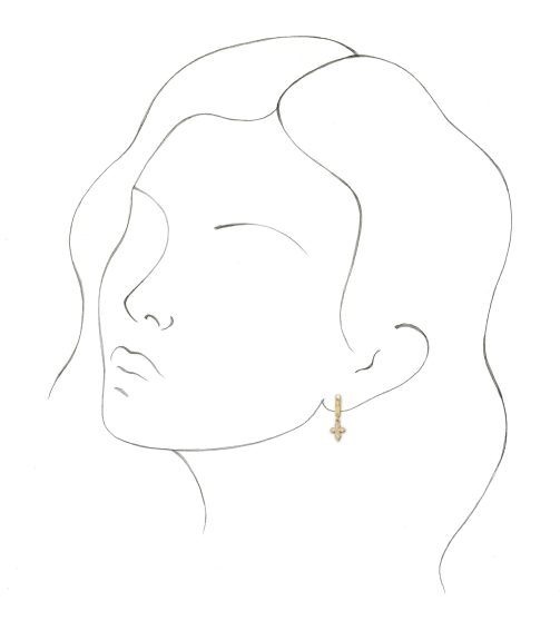 R50004 Earring Set Natural Diamond Round 14K Yellow Natural Diamond Pair Hinged Polished 110 Ctw Natural Diamond Cross Hinged Hoop Earrings