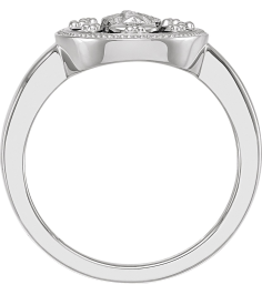 R50018 14K White Black Enamel 7 15.35 Mm Polished Oval Black Enamel Miraculous Medal Ring