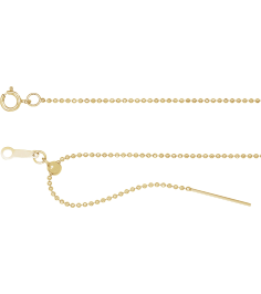 Ch1203 14K Yellow Gold Filled Bead 1 Mm 16-22 In Spring Ring Polished Adjustable Threader Bead Chain