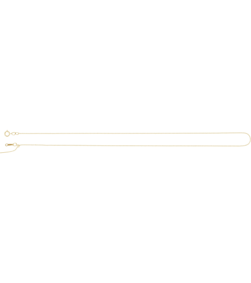Ch1203 14K Yellow Bead 1 Mm 16-22 In Spring Ring Polished Adjustable Threader Bead Chain