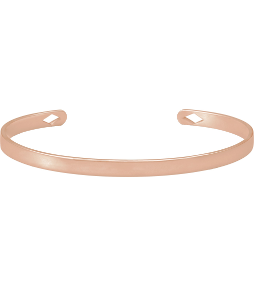 Brc892 14K Rose Diamond Polished Engravable Cuff Bracelet