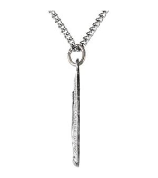 R5020 Necklace Sterling Silver 19 X 13.5 Mm 18 In Polished Oval Miraculous Medal Necklace