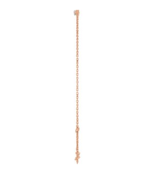 Brc876 Set 14K Rose 4-Stone Natural Diamond 2.5Mm 110 Ctw I1, G-H None Polished 110 Ctw Natural Diamond Graduated Bracelet