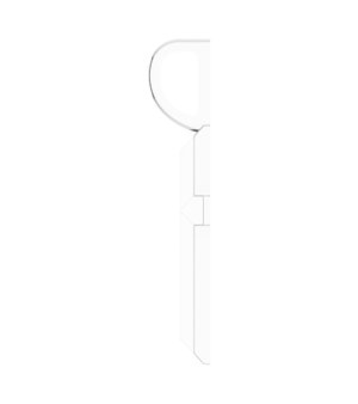 R50005 Pendant 14K White 18 X 9 Mm Polished Knife Edge Cross Pendant