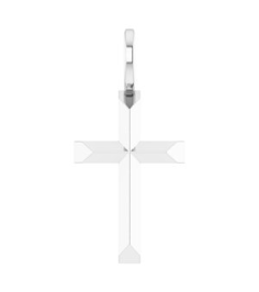 R50005 Pendant Platinum 18 X 9 Mm Polished Knife Edge Cross Pendant