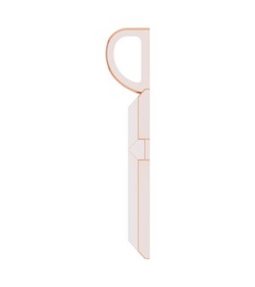 R50005 Pendant 14K Rose 18 X 9 Mm Polished Knife Edge Cross Pendant