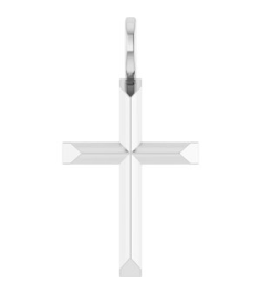 R50005 Pendant Sterling Silver 20 X 11 Mm Polished Knife Edge Cross Pendant