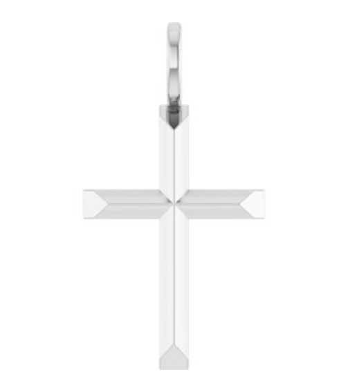 R50005 Pendant Sterling Silver 20 X 11 Mm Polished Knife Edge Cross Pendant