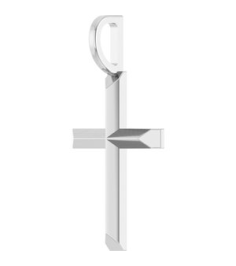 R50005 Pendant Sterling Silver 20 X 11 Mm Polished Knife Edge Cross Pendant