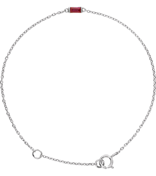 688877 Bracelet Set 14K Rose Straight Baguette Natural Ruby 4 X 2 Mm 6 12-7 12 In Polished Natural Ruby Baguette Bracelet