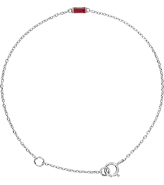 688877 Bracelet Set Sterling Silver Straight Baguette Natural Ruby 4 X 2 Mm 6 12-7 12 In Polished Natural Ruby Baguette Bracelet