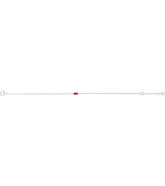 688877 Bracelet Set Sterling Silver Straight Baguette Natural Ruby 4 X 2 Mm 6 12-7 12 In Polished Natural Ruby Baguette Bracelet