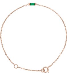 688877 Bracelet Set 14K Rose Straight Baguette Natural Emerald 4 X 2 Mm 6 12-7 12 In Polished Natural Emerald Baguette Bracelet