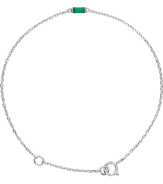 688877 Bracelet Set Sterling Silver Straight Baguette Natural Emerald 4 X 2 Mm 6 12-7 12 In Polished Natural Emerald Baguette Bracelet